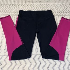 Fabletics leggings long pink sides